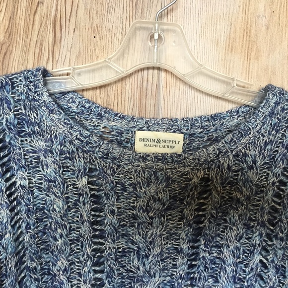 Denim & Supply Blue Marled Pullover Sweater M - Picture 2 of 8